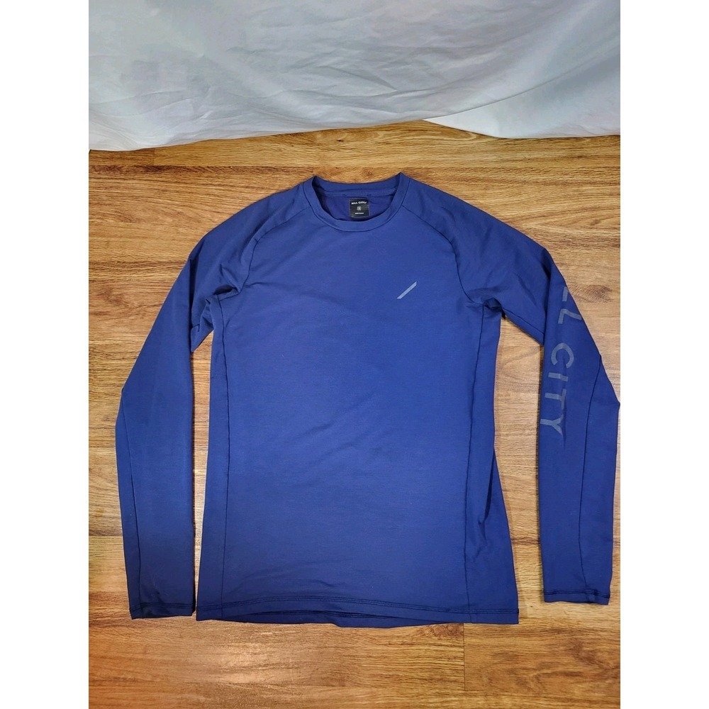 Mens Long Sleeve Performance Tee - Deep Blue